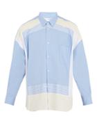 Comme Des Garçons Shirt Oversized Contrast-panel Cotton Shirt