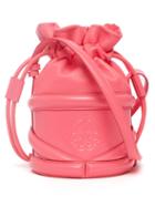 Alexander Mcqueen - Soft Curve Drawstring Leather Cross-body Bag - Womens - Fuchsia