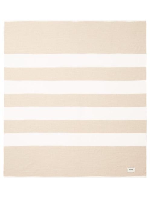 Matchesfashion.com Tekla Fabrics - X John Pawson Trace 02 Striped Wool Blanket - Cream White