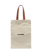 Matchesfashion.com Jil Sander - Logo-print Canvas & Leather Tote Bag - Mens - Light Beige