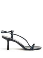 Matchesfashion.com The Row - Mid Heel Slingback Sandals - Womens - Dark Blue