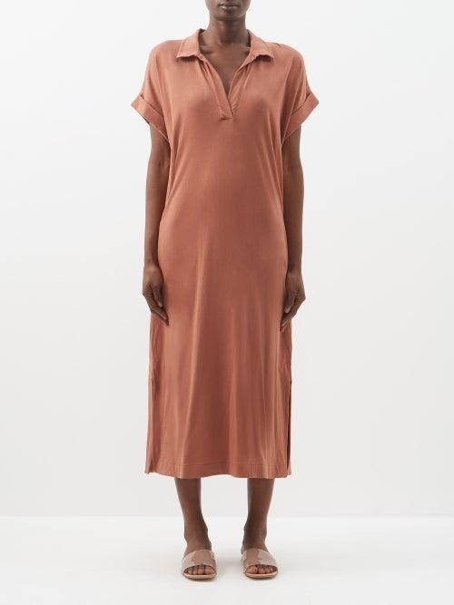 Skin - Carmella Pima Cotton-jersey Dress - Womens - Light Brown