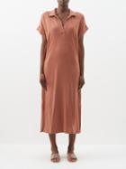 Skin - Carmella Pima Cotton-jersey Dress - Womens - Light Brown