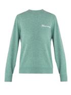 Matchesfashion.com Rag & Bone - Victor Logo Embroidered Wool Blend Sweater - Mens - Green