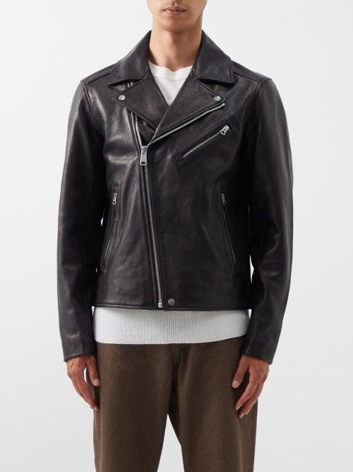 Rag & Bone - Buzz Leather Biker Jacket - Mens - Black