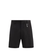 Matchesfashion.com 1017 Alyx 9sm - Raw-edge Crepe Shorts - Mens - Black