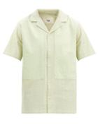 Matchesfashion.com Folk - Junction Panelled Cotton Shirt - Mens - Light Green