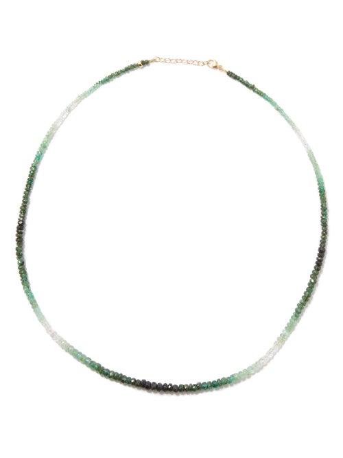 Jia Jia - Emerald & 14kt Gold Beaded Necklace - Womens - Green
