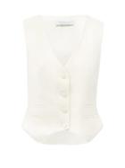 Matchesfashion.com Gabriela Hearst - Zelos Twill Waistcoat - Womens - Ivory