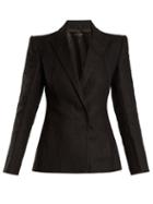 Matchesfashion.com Carl Kapp - Masera Peak Lapel Linen Jacket - Womens - Black