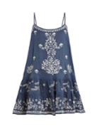 Juliet Dunn Sleeveless Embroidered Cotton Kaftan