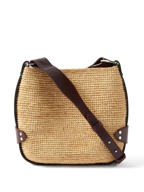 Isabel Marant - Bayia Mini Raffia Cross-body Bag - Womens - Tan Multi