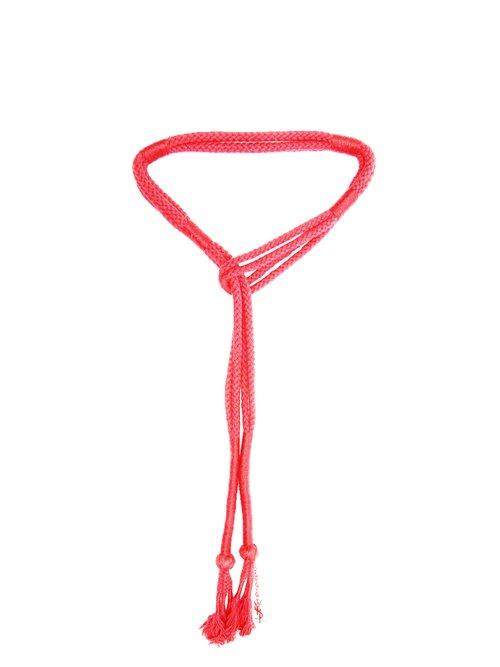 Matchesfashion.com Thierry Colson - Braided Tassel Trimmed Belt - Womens - Orange