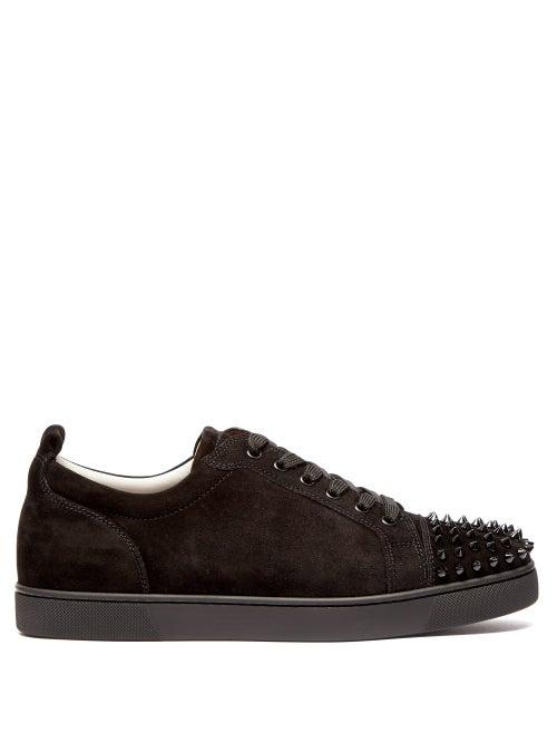 Matchesfashion.com Christian Louboutin - Louis Junior Studded Suede Trainers - Mens - Black