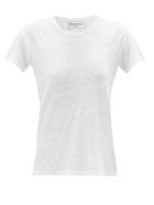 Matchesfashion.com Officine Gnrale - Lara Linen-jersey T-shirt - Womens - White