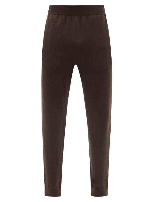 The Row - Olivier Elasticated-waist Knitted Track Pants - Mens - Dark Brown