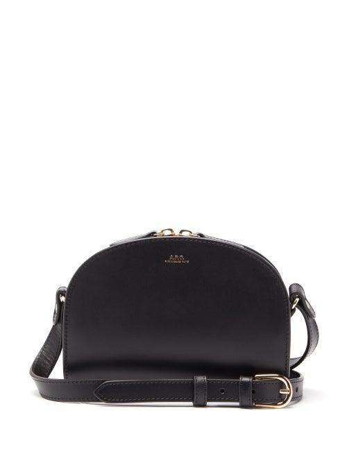Matchesfashion.com A.p.c. - Half Moon Mini Smooth Leather Cross Body Bag - Womens - Black