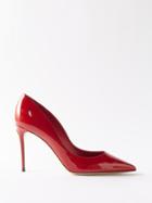 Dolce & Gabbana - Patent-leather Point-toe Pumps - Womens - Red