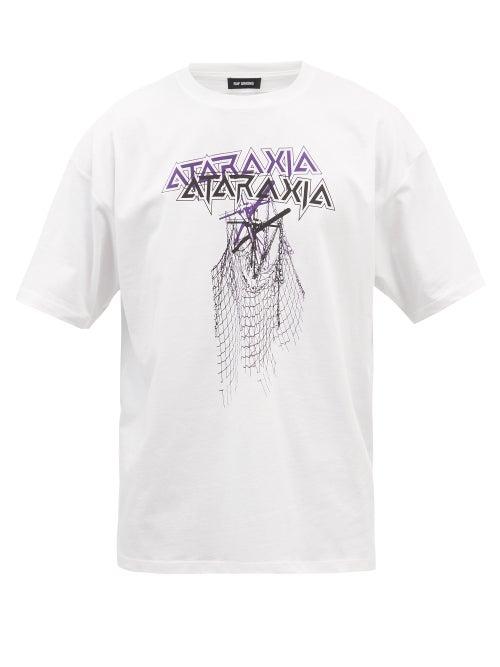 Raf Simons - Ataraxia-print Cotton-jersey T-shirt - Mens - White