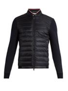 Moncler Maglia Cotton-jersey And Nylon Down Jacket