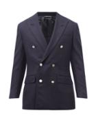 Thom Sweeney - Double-breasted Cashmere-blend Twill Jacket - Mens - Navy