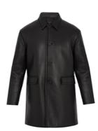 Prada Single-breasted Leather Coat