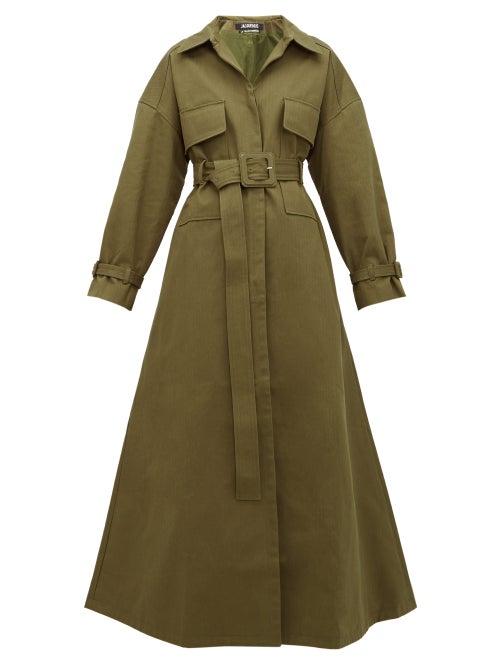 Matchesfashion.com Jacquemus - Thika Cotton Twill Trench Coat - Womens - Khaki