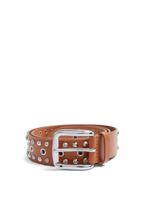 Matchesfashion.com Isabel Marant - Rica Stud Embellished Leather Belt - Womens - Tan