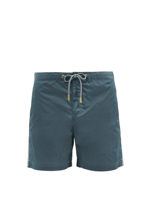 Matchesfashion.com Orlebar Brown - Bulldog Honeycomb-jacquard Swim Shorts - Mens - Light Grey