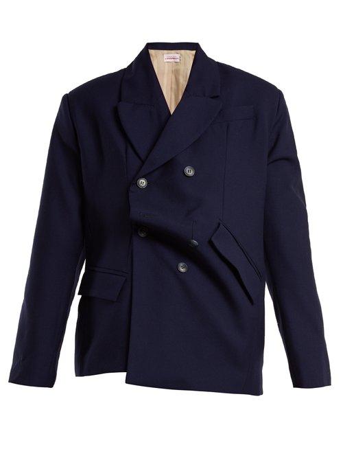 Matchesfashion.com Charles Jeffrey Loverboy - Double Breasted Wool Blazer - Womens - Navy