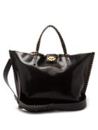 Matchesfashion.com Valentino - Rockstud Hype Large Leather Tote Bag - Womens - Black