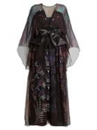Matchesfashion.com Zandra Rhodes - Summer Collection The 1973 Field Of Lilies Gown - Womens - Black Multi