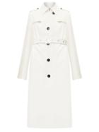 Matchesfashion.com Jil Sander - Single-breasted Leather Trench Coat - Womens - Ivory