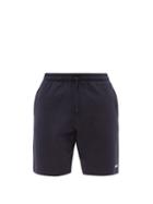 A.p.c. - Clement Logo-print Cotton-fleece Track Shorts - Mens - Navy