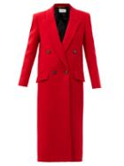 Matchesfashion.com Saint Laurent - Longline Felted Cashmere-blend Coat - Womens - Red