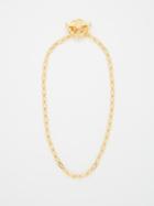 Bottega Veneta - T-bar 18kt Gold-plated Necklace - Womens - Yellow Gold