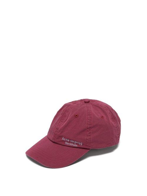 Matchesfashion.com Acne Studios - Carliy Cotton Twill Baseball Cap - Mens - Purple