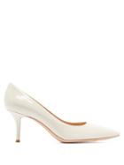 Matchesfashion.com Gianvito Rossi - Square Toe 70 Patent Leather Pumps - Womens - Ivory