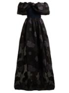 Emilio De La Morena Off-the-shoulder Floral-brocade Gown