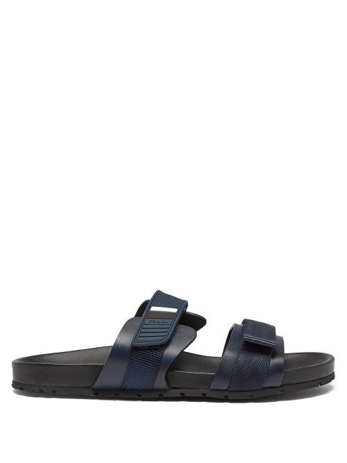 Matchesfashion.com Prada - Double Strap Sandals - Mens - Navy