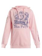 Matchesfashion.com Blue Roses - Suddenly Print Cotton Blend Hooded Sweatshirt - Womens - Pink