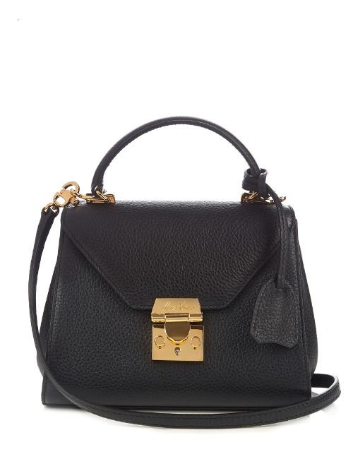Mark Cross Hadley Baby Grained-leather Cross-body Bag