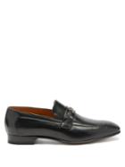 Matchesfashion.com Gucci - Dramca Gg Grained-leather Loafers - Mens - Black