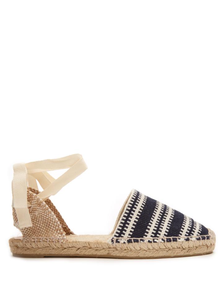 Castañer Kitty Striped Canvas Espadrilles