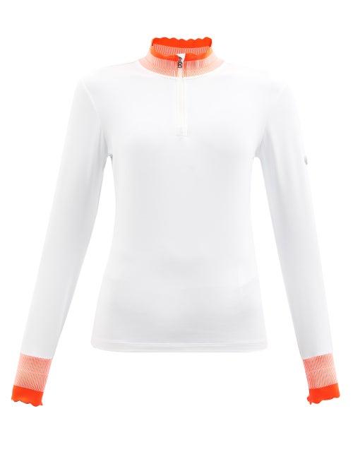 Bogner - Lissa Zip-neck Base-layer Top - Womens - White Multi