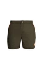 Matchesfashion.com Robinson Les Bains - Oxford Long Swim Shorts - Mens - Green