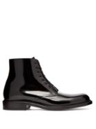 Matchesfashion.com Saint Laurent - Army Patent Leather Lace Up Boots - Mens - Black
