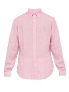 Matchesfashion.com Polo Ralph Lauren - Striped Linen Shirt - Mens - Pink