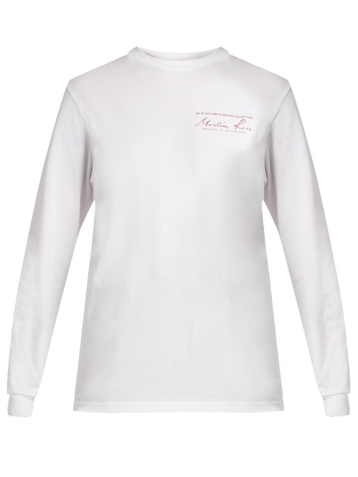 Martine Rose Long-sleeved Cotton-jersey T-shirt