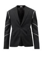 Alexander Mcqueen - Zipped Wool-twill Suit Jacket - Mens - Black